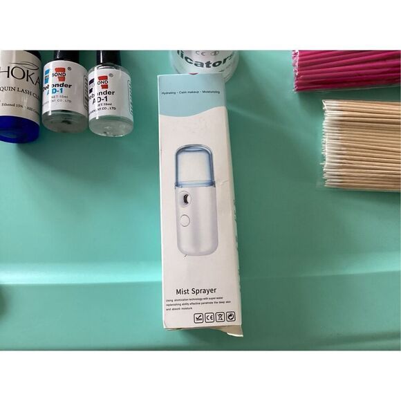 Lot of Lash Extension Supplies Kit Tweezers Mister Bonder Eye Pads Esthetics Est - Picture 10 of 13